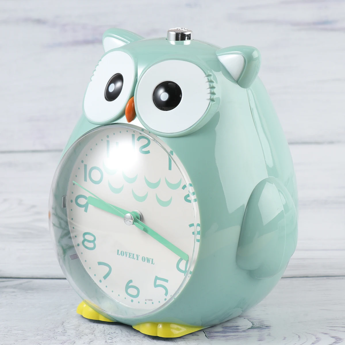 

1pc Owl Alarm Clock Multifunctional Mute Desktop Music Clock Cartoon Shape Wake For Kids Room Gift (No )