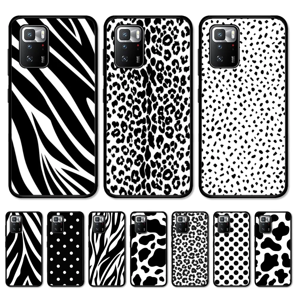 Black And White Dalmatian Cow Zebra Phone Case For Redmi Note 4 X 5 A 6 7 8 Pro T 9 Pro 9S 10 Pro 11 Pro 11S 11Epro PocoM3pro