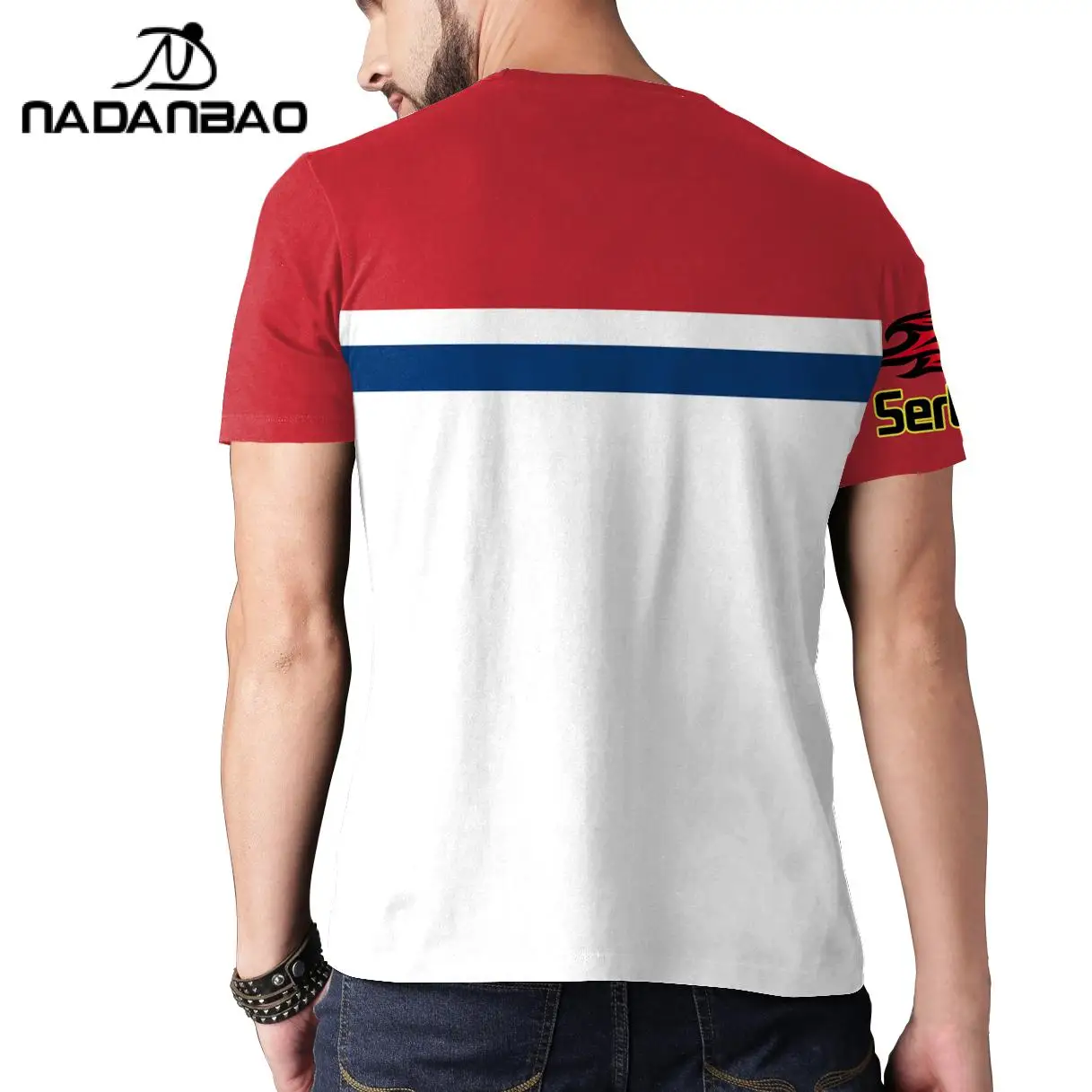 NADANBAO Basic Tshirt Male High Quality Classical Top Croatia Serbia Team Uniform Football T-shirt Sports Short-Sleeved Jerseys