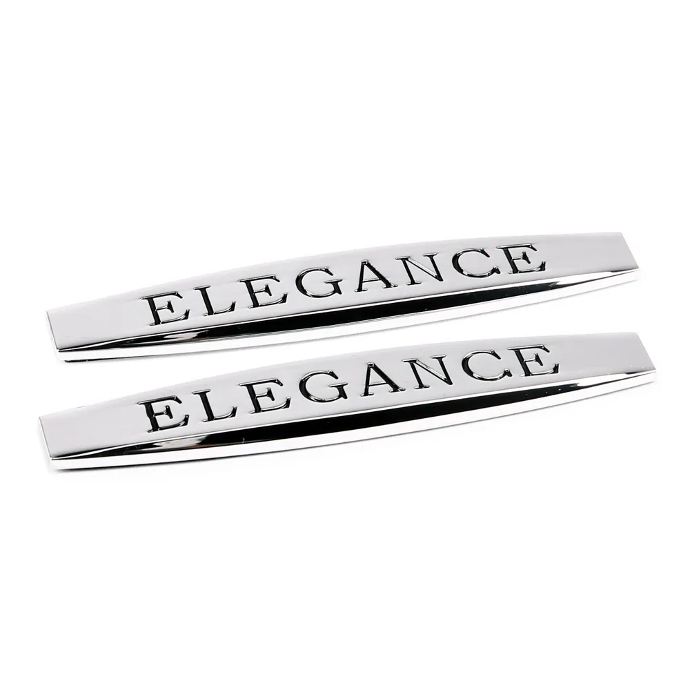 

For Mercedes Benz W210 W124 W204 W203 W168 AMG CLS GLA ML CLK ELEGANCE Logo Car Sticker Fender Styling Metal Decal Emblem Badge
