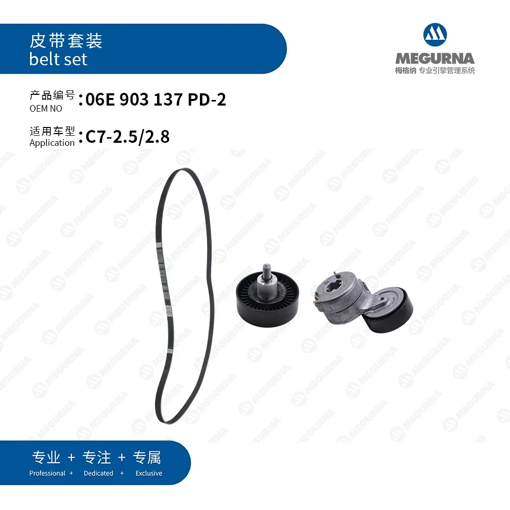 

3PCS Engine Timing Belt Tensioner Idler Set for AUDI A6 C7 A7 2.8L V6 Gas CVPA/CHVA Fits 06E903137AA 06E903133R