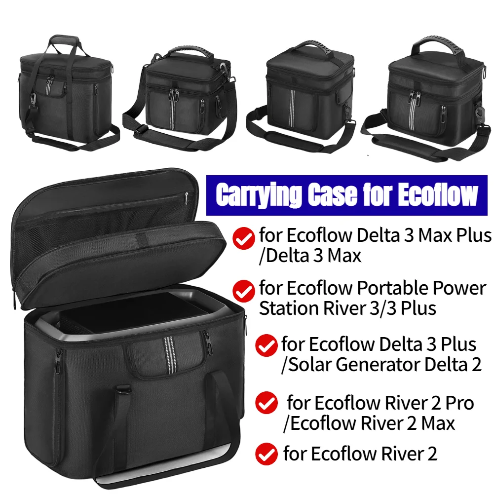 Carrying Case for Ecoflow River 2 Pro/Max Portable Power Station Bag Storage Case Waterproof for Ecoflow River 3/3 Plus