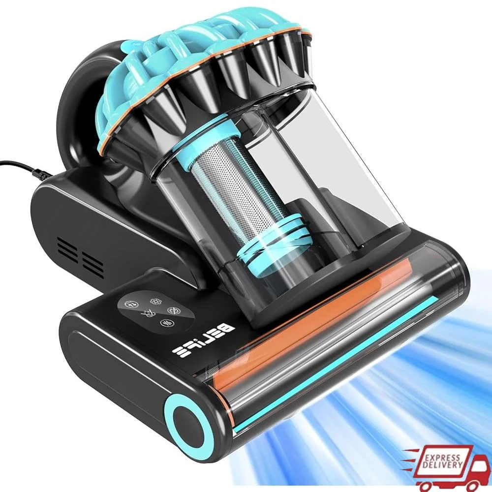 Odkurzacz do materacy M8 550W moc silne ssanie UV gorące powietrze filtr HEPA dokładne czyszczenie usuwanie alergii aromaterapia Design