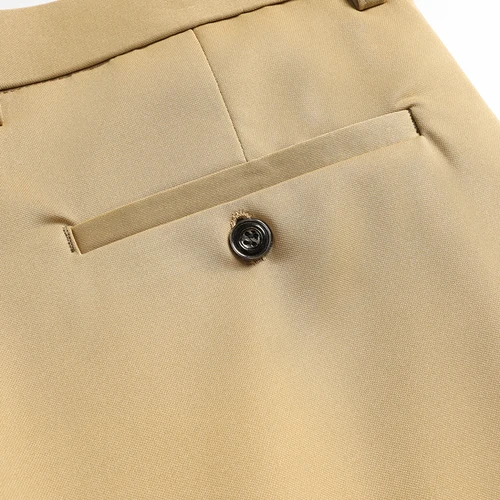 Imagen 2 del producto Pantalones informales finos de verano para hombre, pantalones de vestir formales de secado rápido, pantalones de traje de corte Regular para hombre, pantalones caqui M-3XL