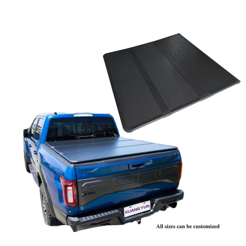 

for Chevrolet Silverado 5ft Hard Folding Tri-Fold Tonneau Cover Manual Waterproof Pickup Truck Bed Accessories Model Ranger