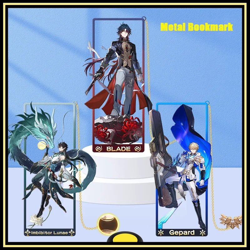 

Honkai Star Rail Peripheral Products Bookmark Kafka Blade Himeko Imbibitor Lunae Silver Wolf JingYuan Trailblazer Metal Bookmark