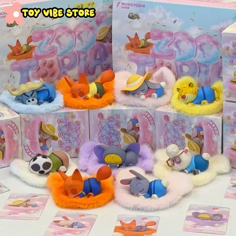 

В наличии Аутентичная пижамная серия Zootopia 2, слепая коробка, аниме-фигурки Ника Джуди, настольные украшения, милая коллекционная модель игрушки