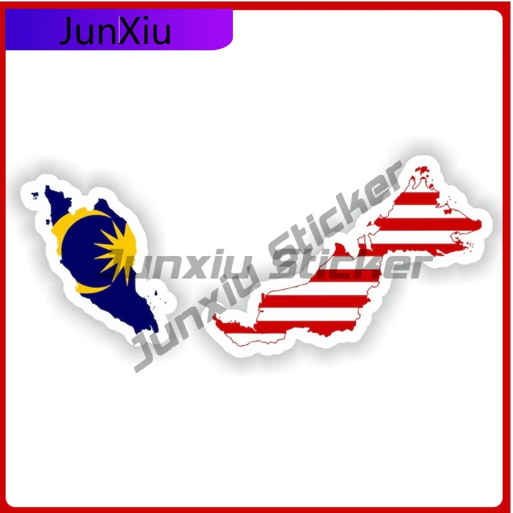 

Malaysia National Flag And Emblem Map Shape Stickers Decorative X500 Motorcycle Car Decals For Suv Window Decoration For Cars