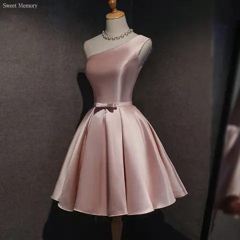 Customized A69 Sweet Memory Short Cocktail Dresses Formal Occasion Dress Pink Satin Homecoming Birthday Wedding Party Dress