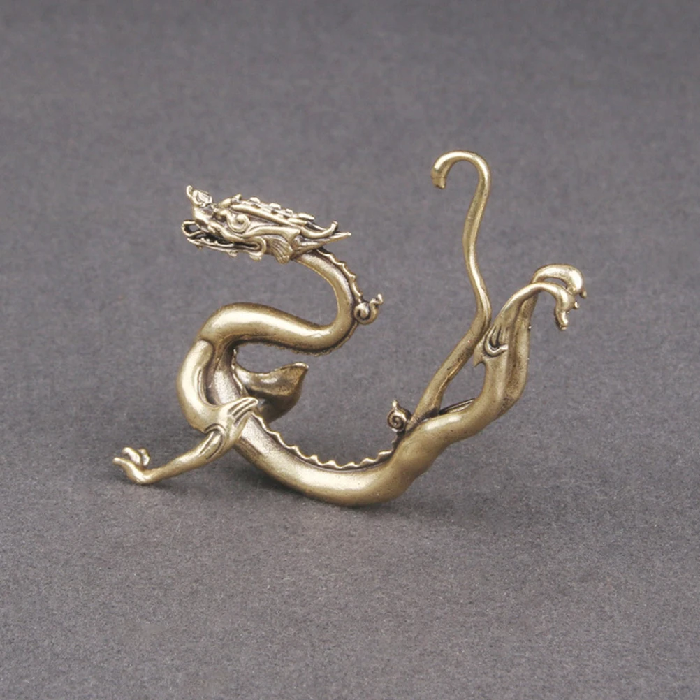 

Brass Decorative Chinese Sculpture For Home Office Car Decor Desktop Ornament Shape Decoration Tabletop Statue Chinese Dragon