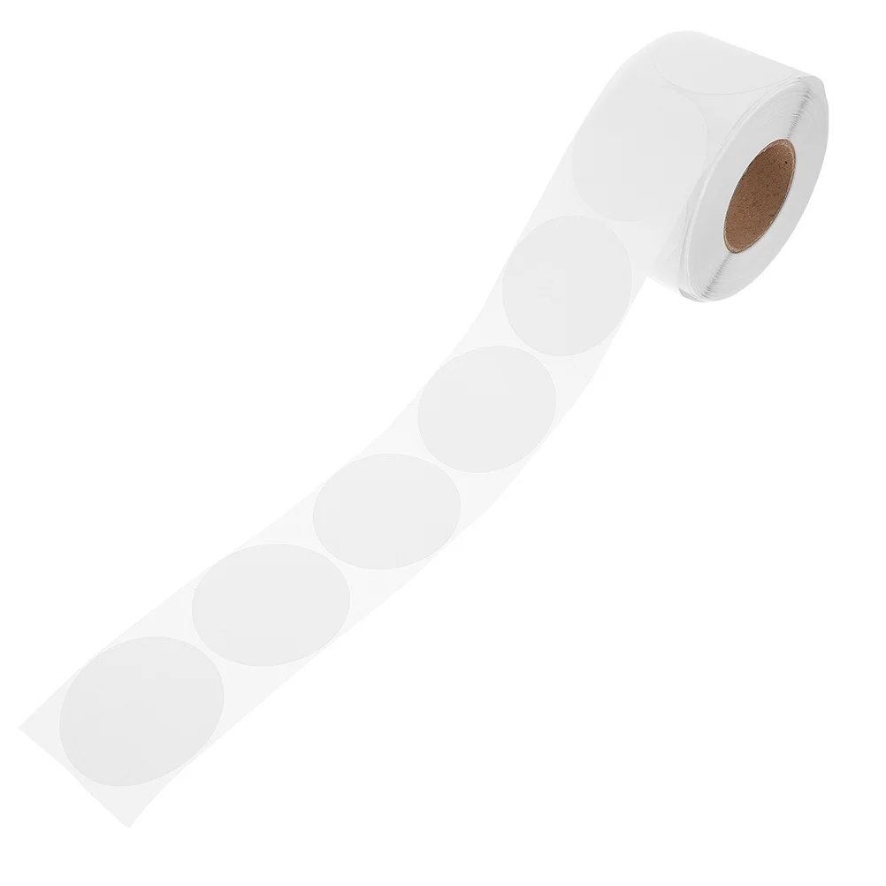 500Pcs Self Adhesive Labels Round Blank Sticker for Jar Bottle Packaging Labeling Organizing Coding Dot Writable Circle Decals