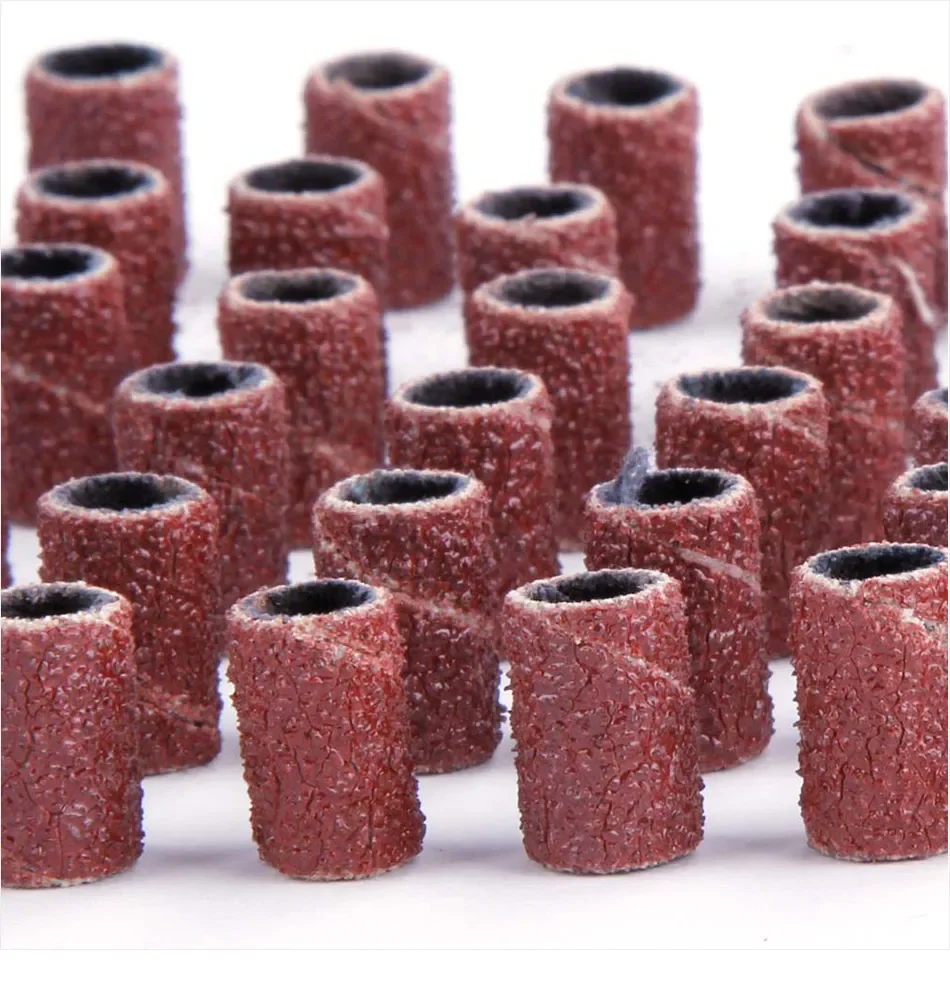 Nail Sanding Drill Bit 50PCS/Lot Grit Fine Grit Art Sand Paper Rolls Manicure File Nail Polishing Accessories