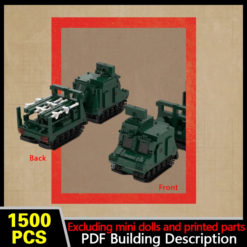 Air Defense Launch Vehicle Model MOC Building Bricks War Equipment Modular Technology Gifts Holiday Assemble Children Toys Suit