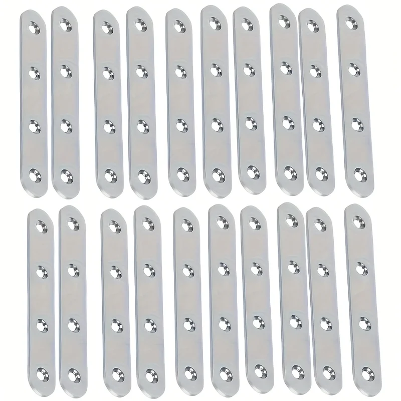 20 pieces of stainless steel angle brackets, 96 mm right-angle brackets, suitable for wooden furniture repair