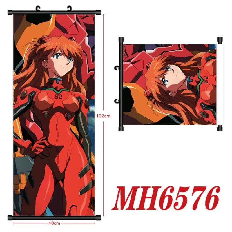 

Neon Cute Genesis Classic Evangelion Anime Poster Wall Scroll Cartoon Manga Art Painting Home Dormitory Living Room Gift