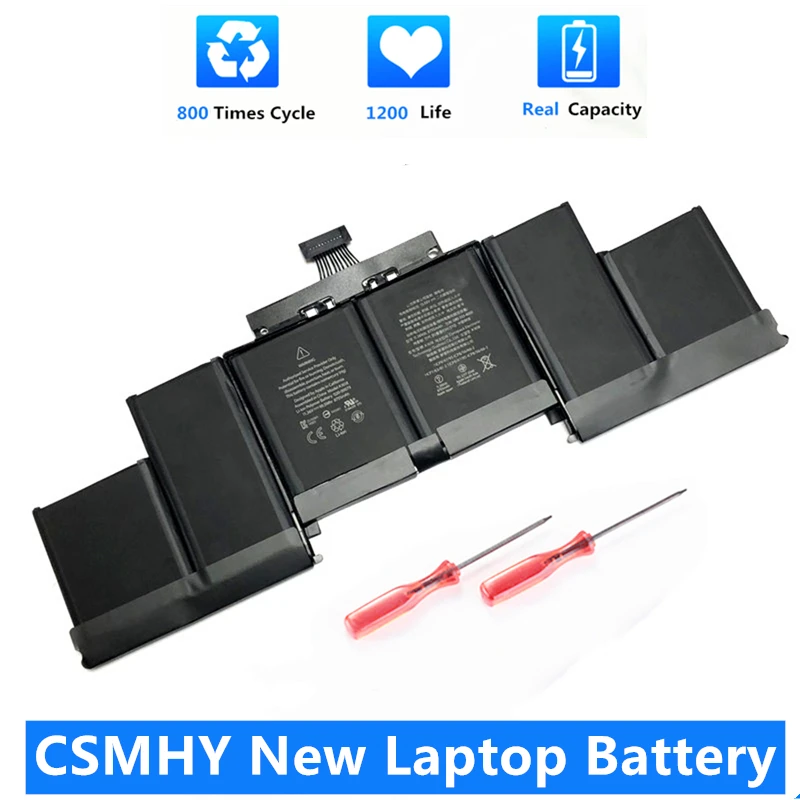 Csmhy แบตเตอรี่ A1618ใหม่สำหรับ Apple MacBook Pro 15 "A1398เรตินา2015ปี020-00079 MJLQ2LL/A MJLT2LL/A พร้อม99.5 Tools11.36V