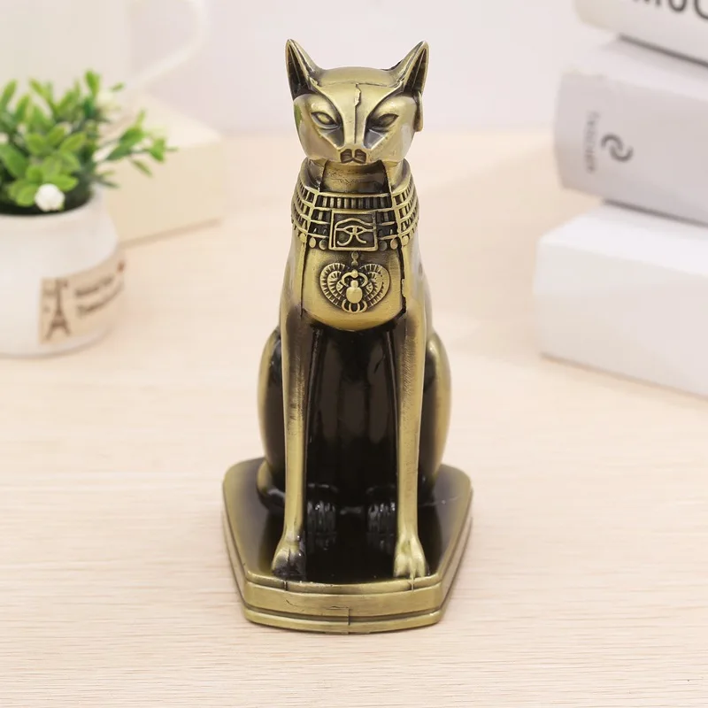 Creative Metal Egyptian Cat Statue Home Decoration Crafts Decorations