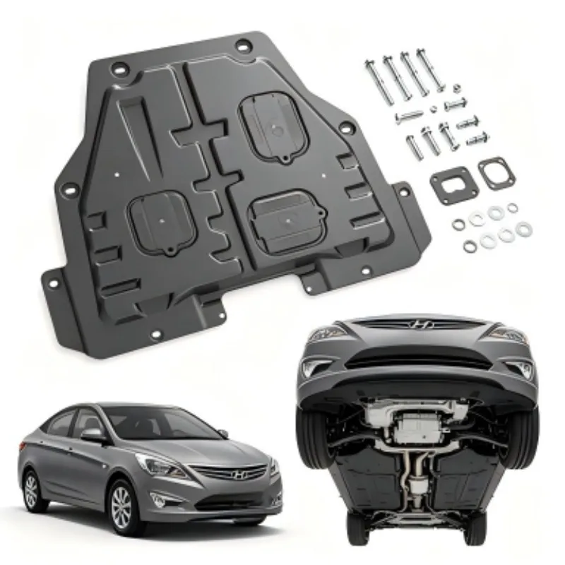 Engine Splash Shield Durable Underbody Skid Plate and Chassis Protection for Hyundai Accent Verna RB 2014-2016 1.4L 1.6L