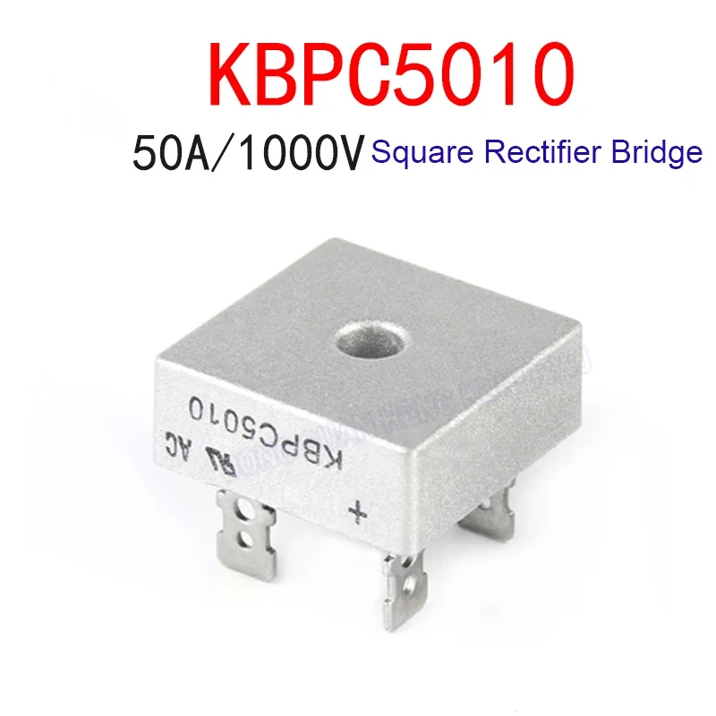 

KBPC5010 Square Bridge Rectifier 50A 1000V High Power Industrial Diode Stack Module