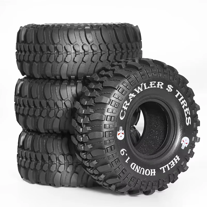 

RC 4PCS 1.9 Crawler Tires 105-120mm Foam Fit Tires for Axial SCX10 90047 SCX10 III SCX10 Pro AXI03007 Redcat Gen8 TRX-4,