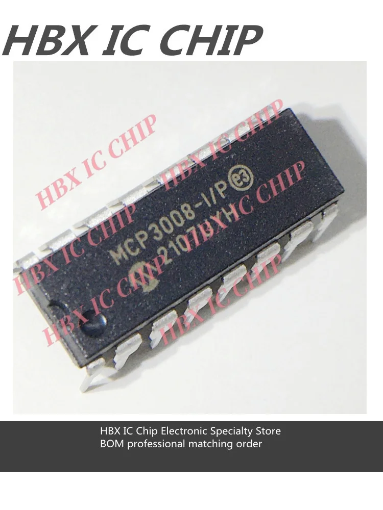 1-5 قطعة MCP3008-I/P Mcp3008 DIP-16 Mcp 8-قناة 10 بت ADC مع واجهة SPI لمحول Raspberry Pi الرقمي إلى التناظري