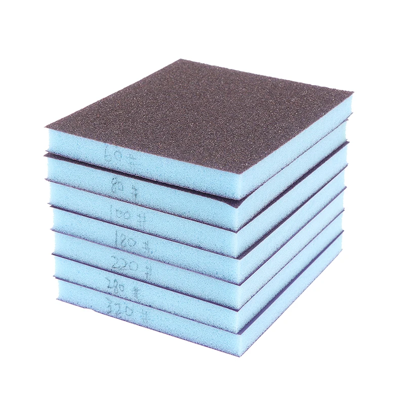 1/6PCS Metal Wood Polishing Abrasive Tool Sanding Sponge 60-320 Grit Washable And Reusable Wet Dry Sanding Blocks