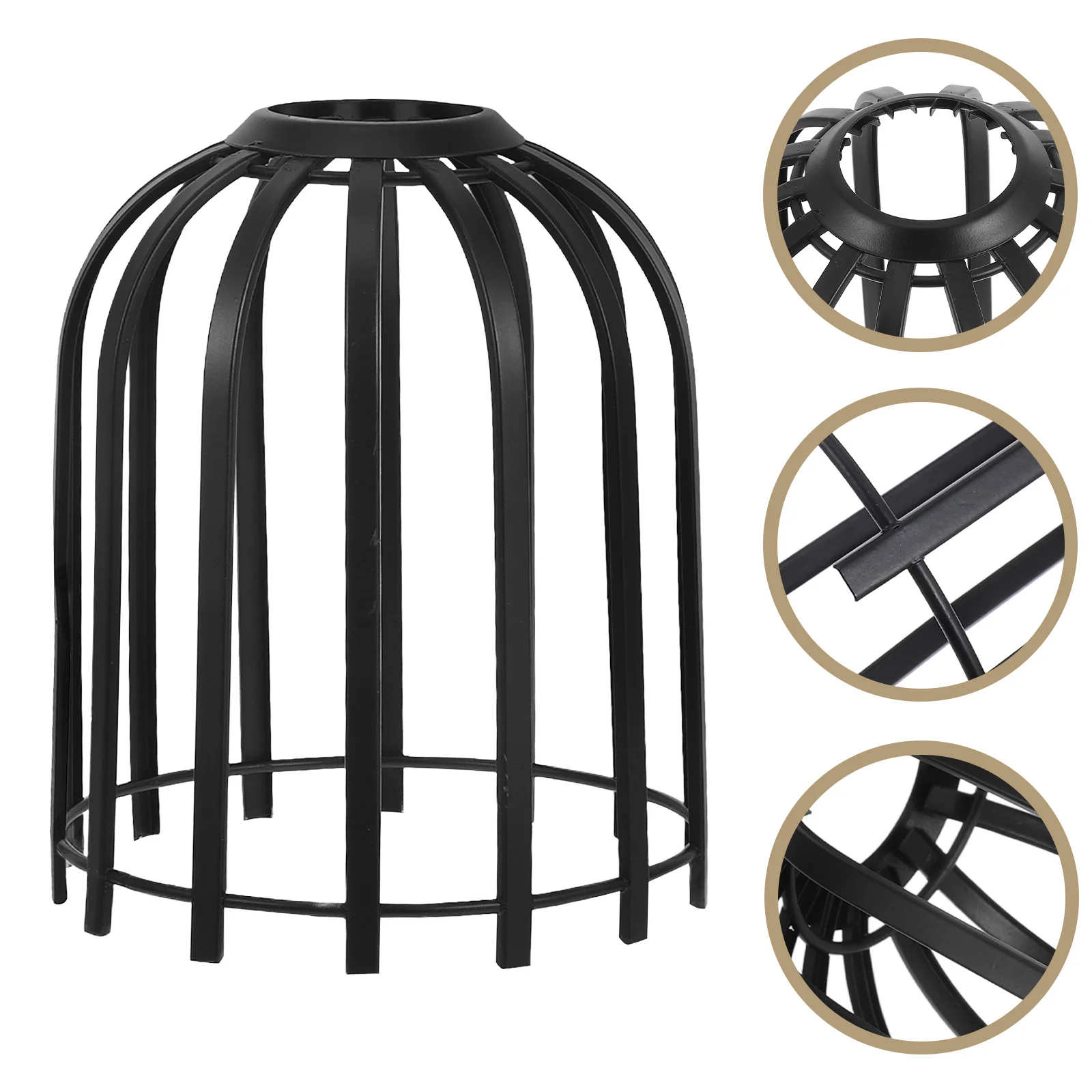 

Iron Wire Lampshade Frame Geometric Design Durable Easy To Assemble For Living Room Bedroom Cage Pendant Light Shade Industrial