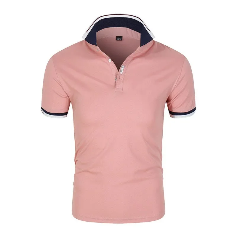 

Golf T-shirt for Men Lapel Short Sleeve Breathable POLO Shirt Button Summer Pullovers Fashion Trend T-Shirt Man Streetwear Tops
