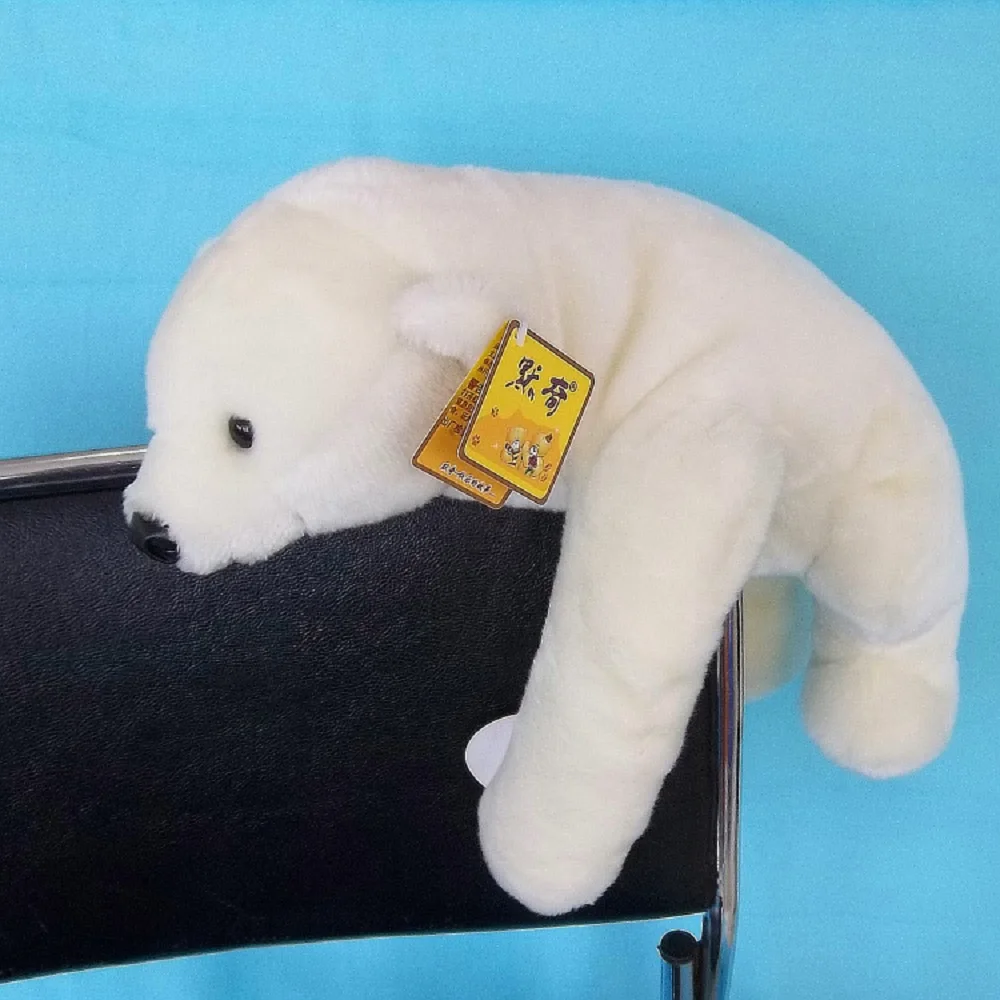 

new high quality polar bear toy plush lying bear doll about 45cm