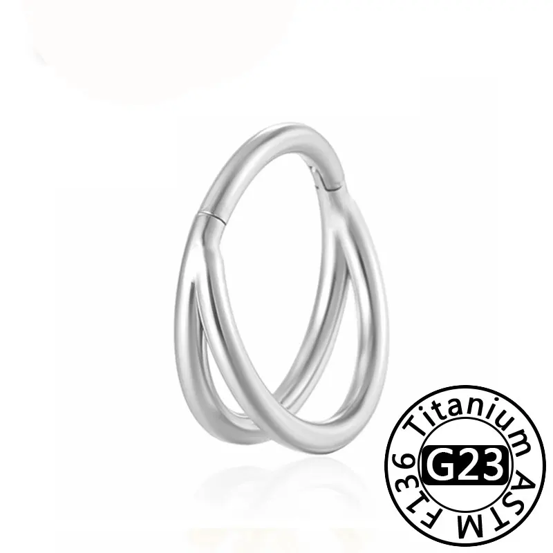 Women's Titanium Triple Hinged Cartilage Earring