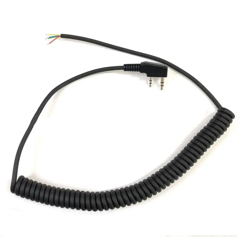 Walkie Talkie Microphone Cable Replacement Cable K-Plug Mic Cable Walkie Talkie Accessories DIY Universal Walkie Talkie