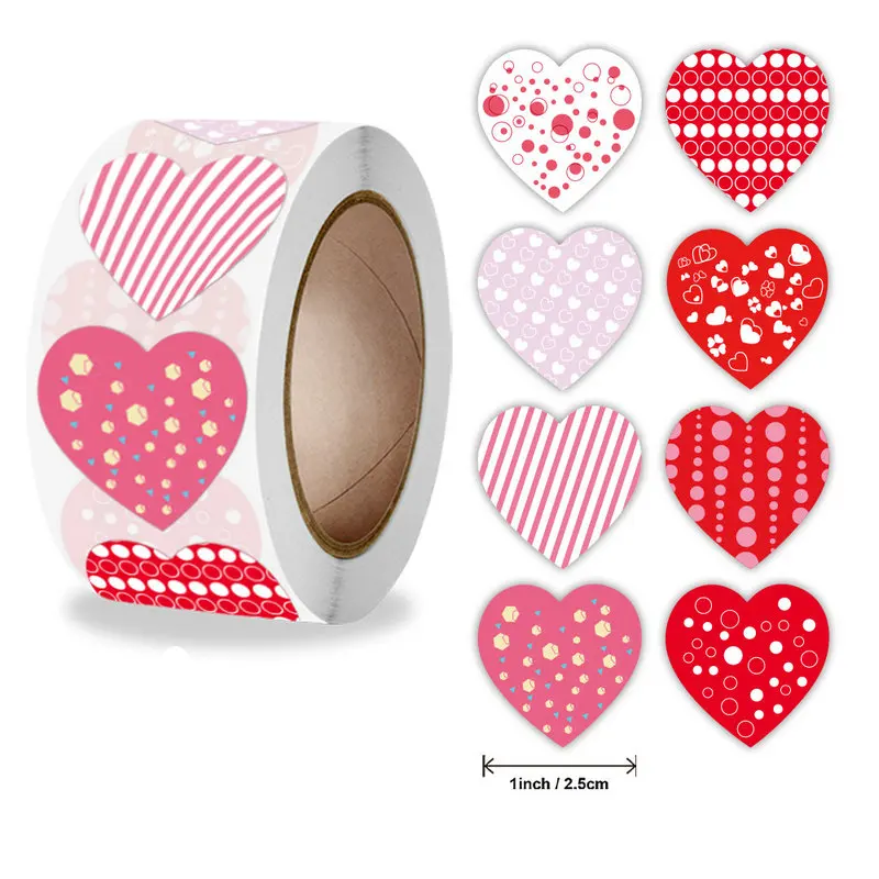 New Wholesale Valentine’s Day vindicate  Love sticker Cardioidary Gift weddings decoration Self-adhesive labels