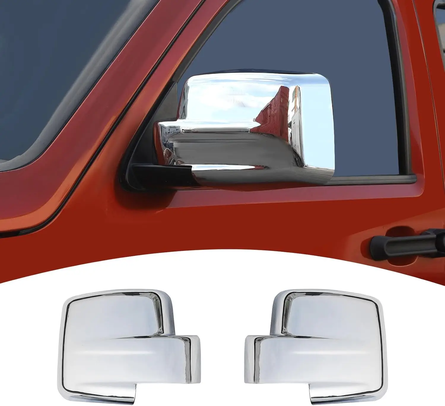 

Chrome Side Mirror Cover for Dodge Nitro 2007-2012 for Jeep Liberty 2007-2012 - 2pcs Best Value Car Parts