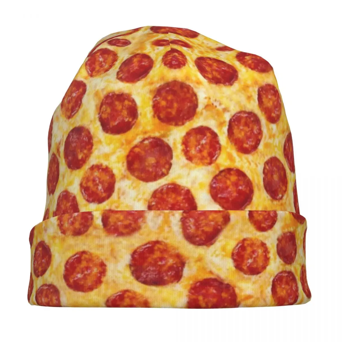 Pepperoni Pizza Hot Food Skullies Beanies Hat Summer Men Women Outdoor Caps Warm Multifunction Bonnet