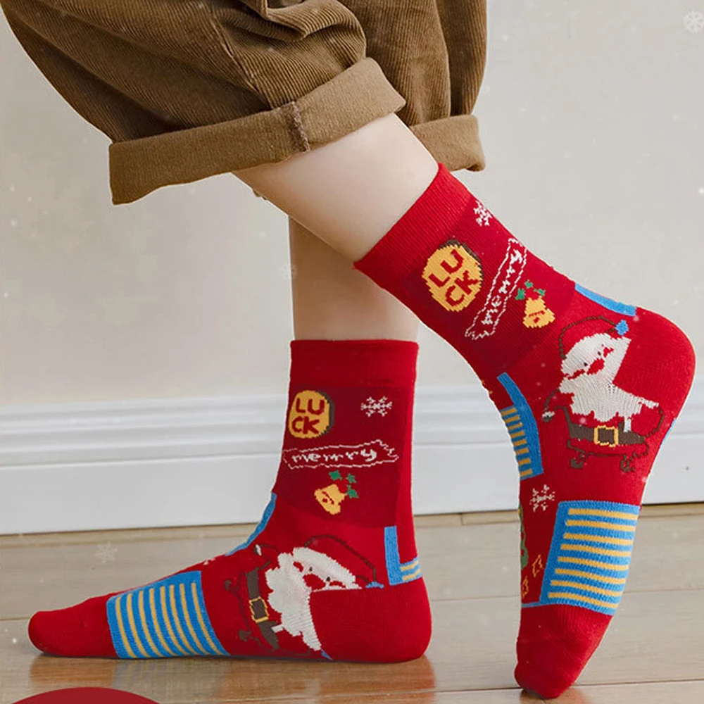 1/5 Pairs Christmas Kids Socks - Unisex Baby Socks Non Slip recension och pris