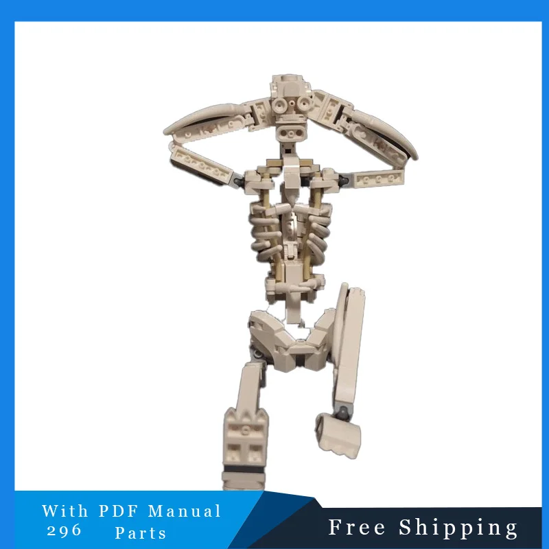 296 peças esqueleto humano educacional moc modelo criativo construção empilhamento bloco tijolos brinquedos diy feriado aniversário presentes de natal