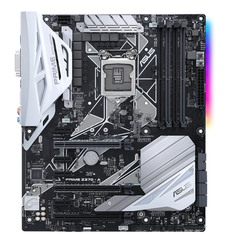ASUS PRIME Z370-A LGA1151 DDR4 DP HDMI DVI M.2 USB 3.1 Z370 ATX اللوحة الأم مع USB 3.1 لمعالج Intel Core من الجيل الثامن