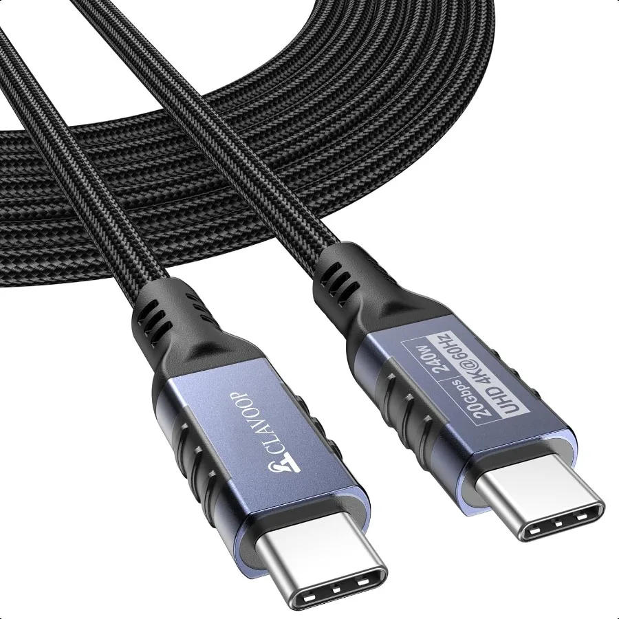 

USB C 3.2 Gen 2 Cable 10Ft 20Gbps Data Transfer and 240W Fast Charging and 4K@60Hz Monitor Video USBC Type C Cord for Monitor L