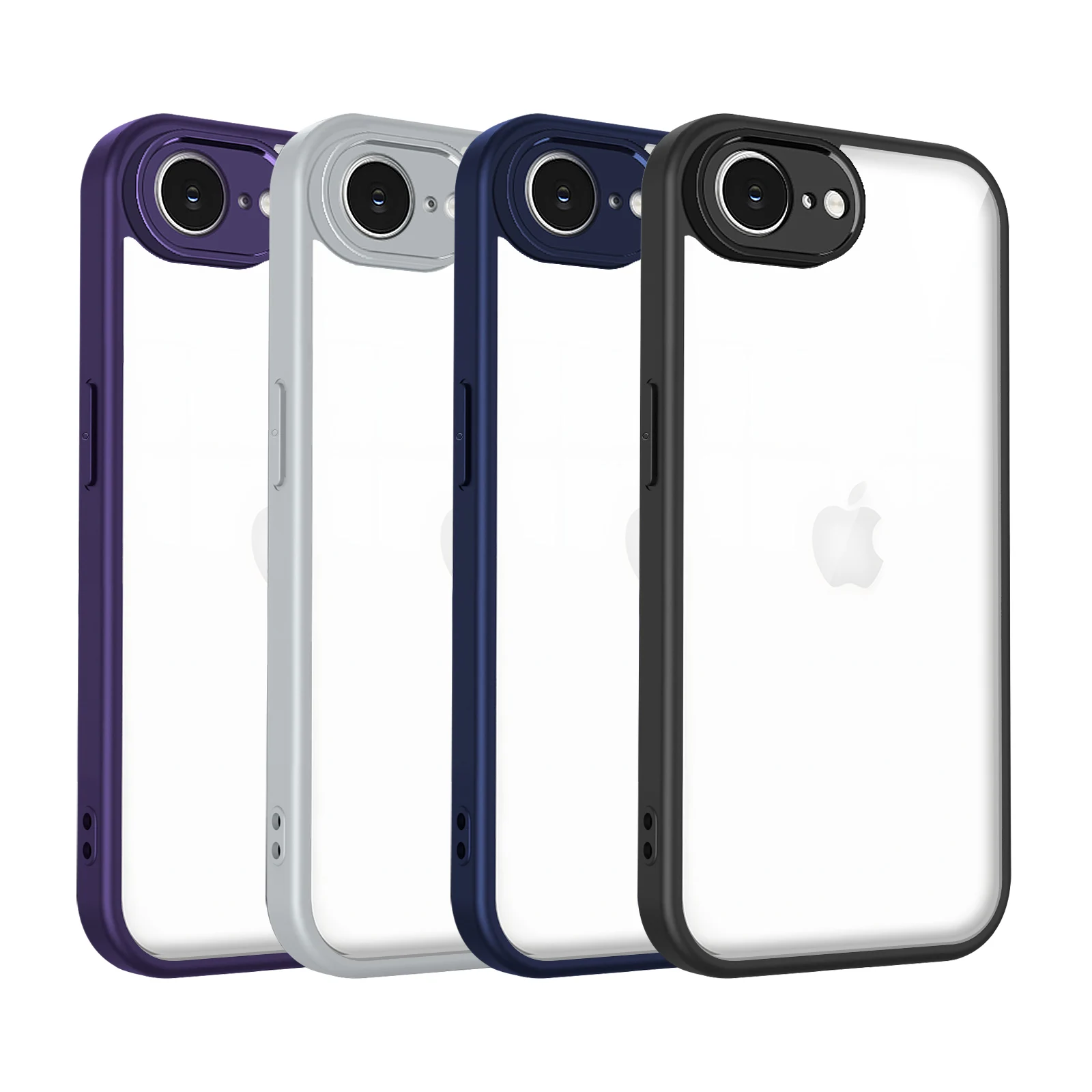 EUCAGR Für iPhone 17E 17 Air 17 Pro Max Hülle Luftpolster Stoßfeste Silikon-Stoßfänger Klare Matte Rückseite Harte Handyhülle