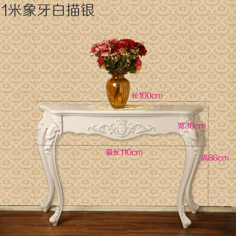 European Style Hallway Console Table, Retro Vintage, Entrance Furniture, Living Room, Home Decoration, Trim Gold, Entry Table