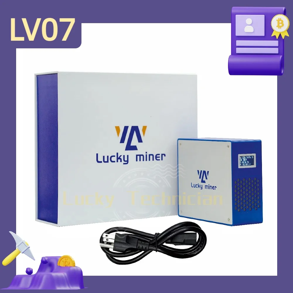 

Bitcoin Miner Lucky Miner LV07 1TH/S Sha256 12V 5A Algorithm BTC BCH BSV DGB Asic Miner Home Use Crypto Btc Solo Lottery Miner