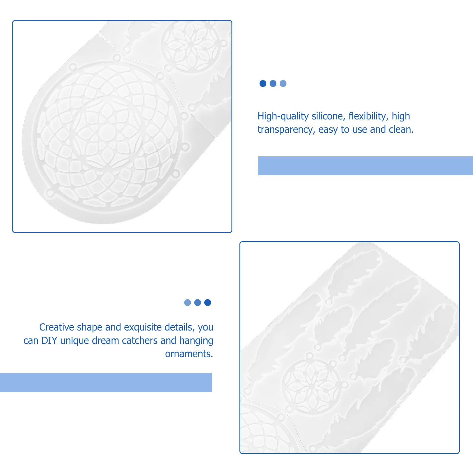 

1pc Dream Catcher Mold Silicone Diy Resin Casting Tray For Hanging Ornament Wind Chime Craft Making Kit Creative Shape