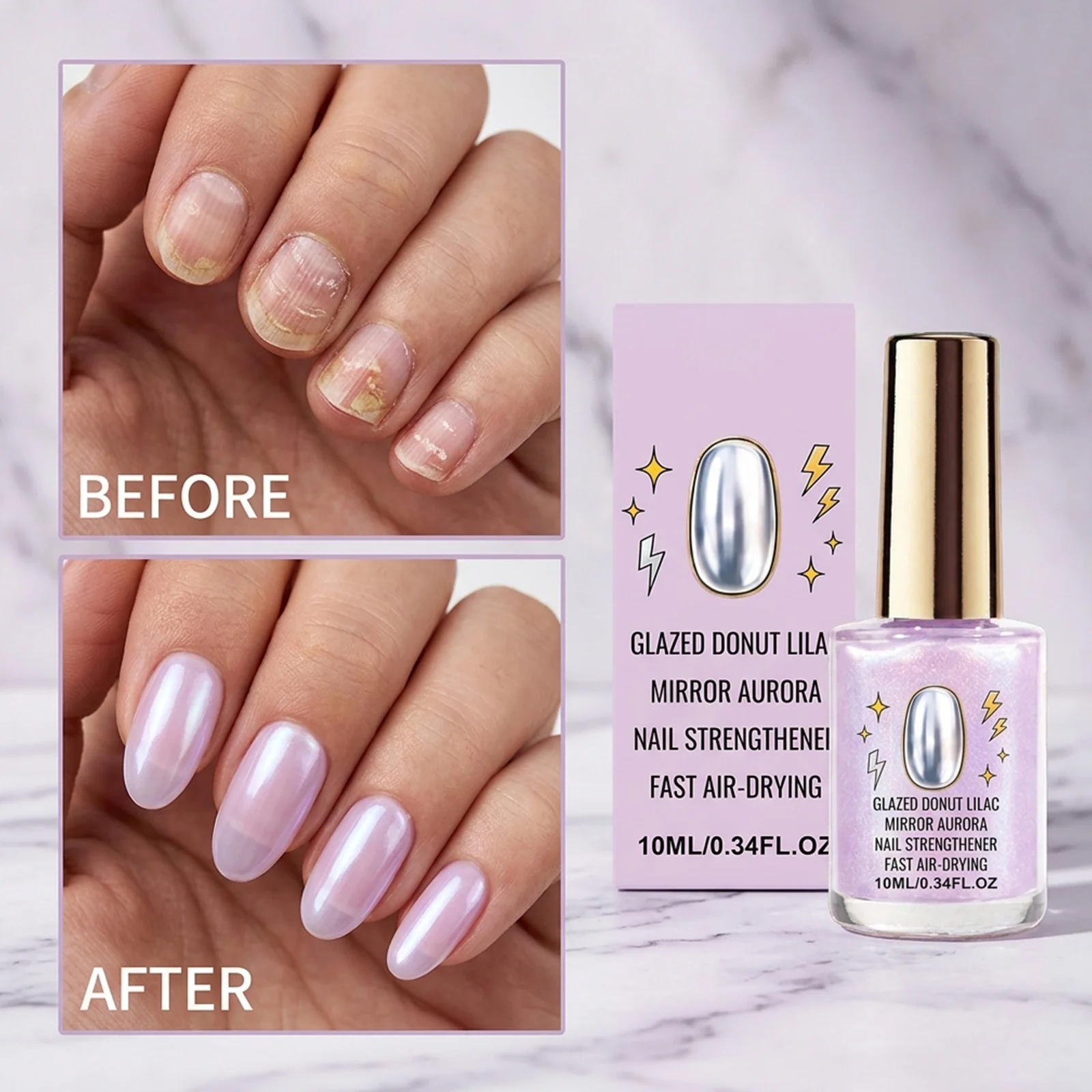 10ml Nail Strengthener Glossy Conditioning Gel Manicure Repair Oil for Daily Use Salon Home Spa Shower Overnight Nail Care