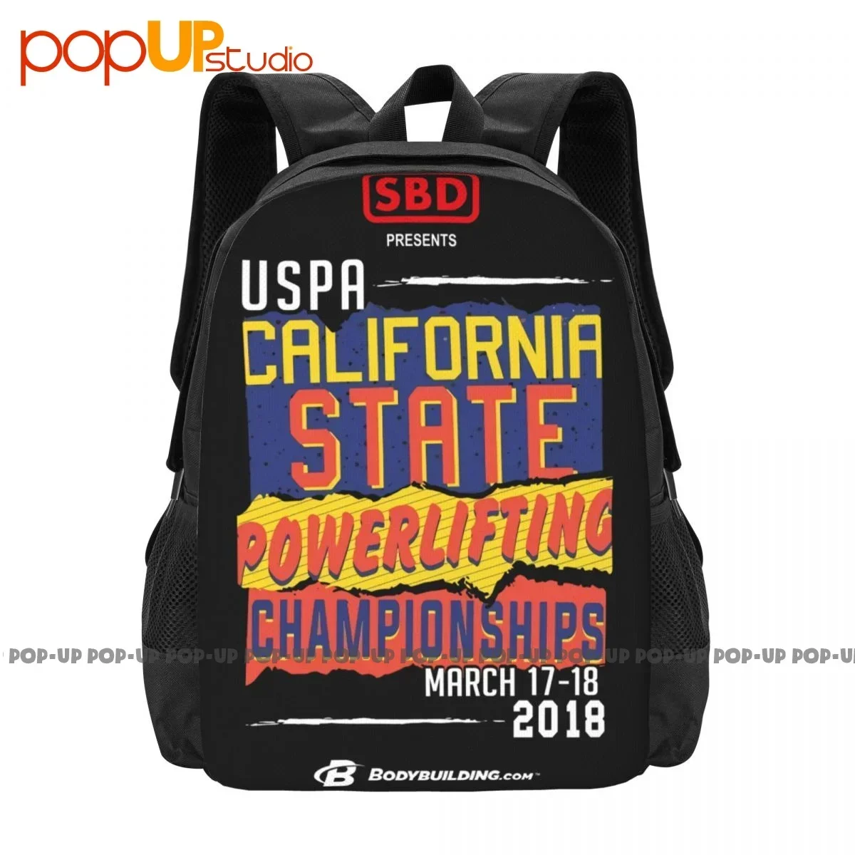 Uspa California State Mens Sbd Powerlifting Championships 2018 Body 420 Backpack Large Capacity Newest Multi-function