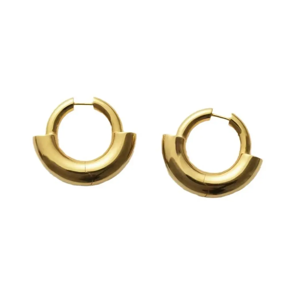 

Ins Light Luxury Circle Earrings Exaggerated Prevent Allergy Hoop Earrings High-end Gold/Silver Ear Buckle Jewelry Gifts