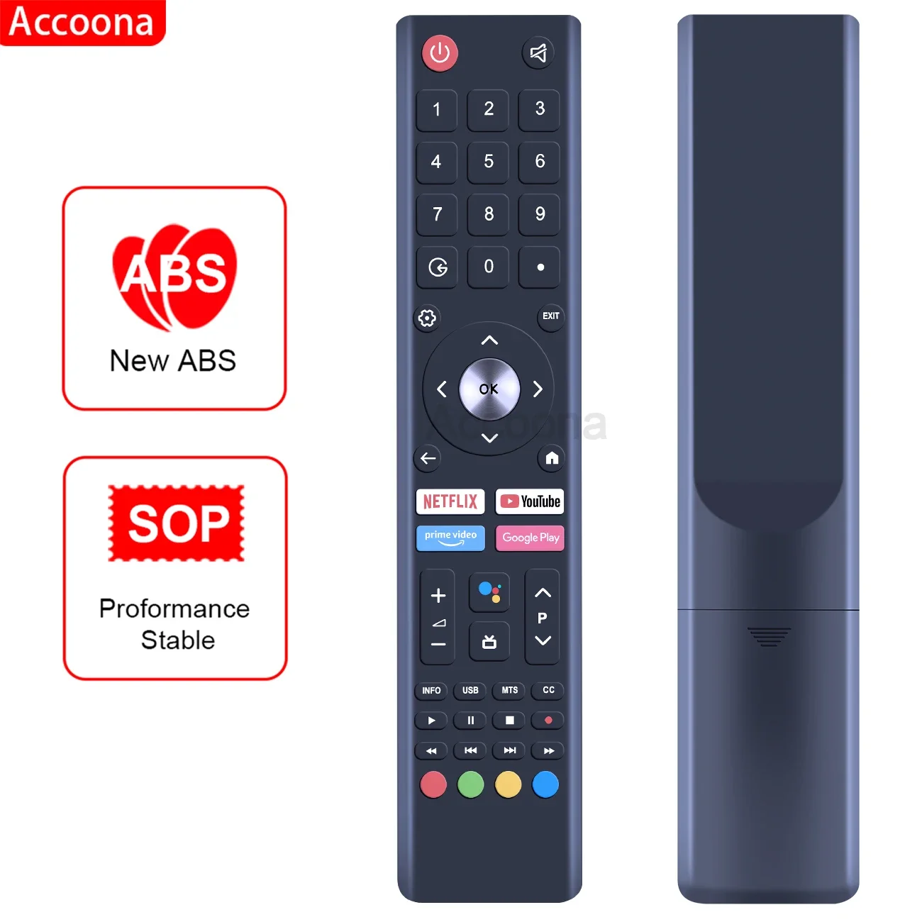 

ACCOONA New Voice Remote Control Use for RCA CHiQ L32H7N L32H7S U43H7AN U43H7L U43H7LX U50H7AN U50H7N U55H7A Smart TV