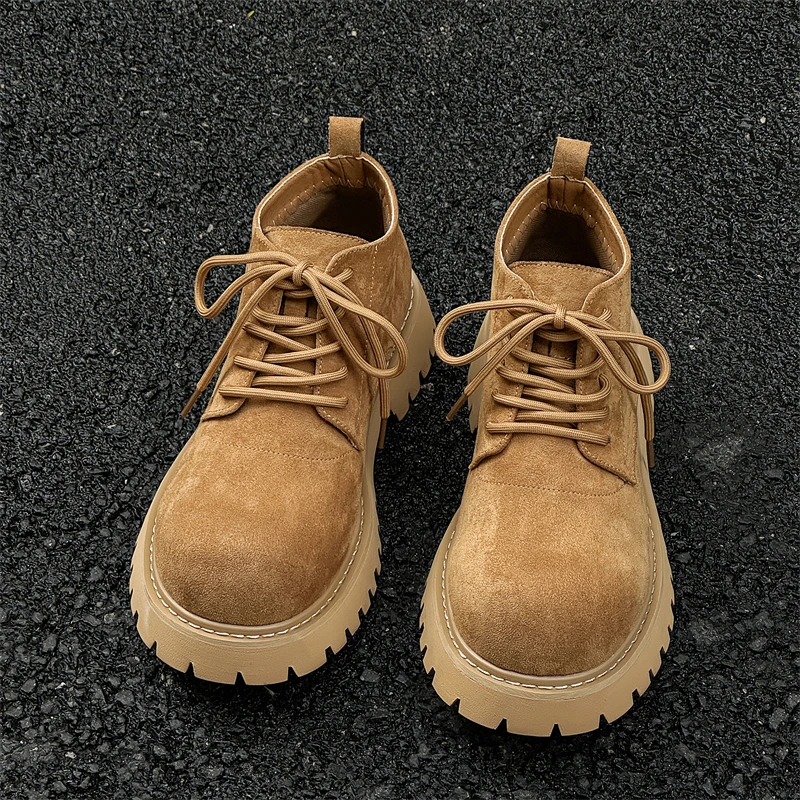 

Spring Autumn Thick Bottom Low Cut Youth Personalized Motorcycle Boots Comfortable Casual and Fashionable Short Boots