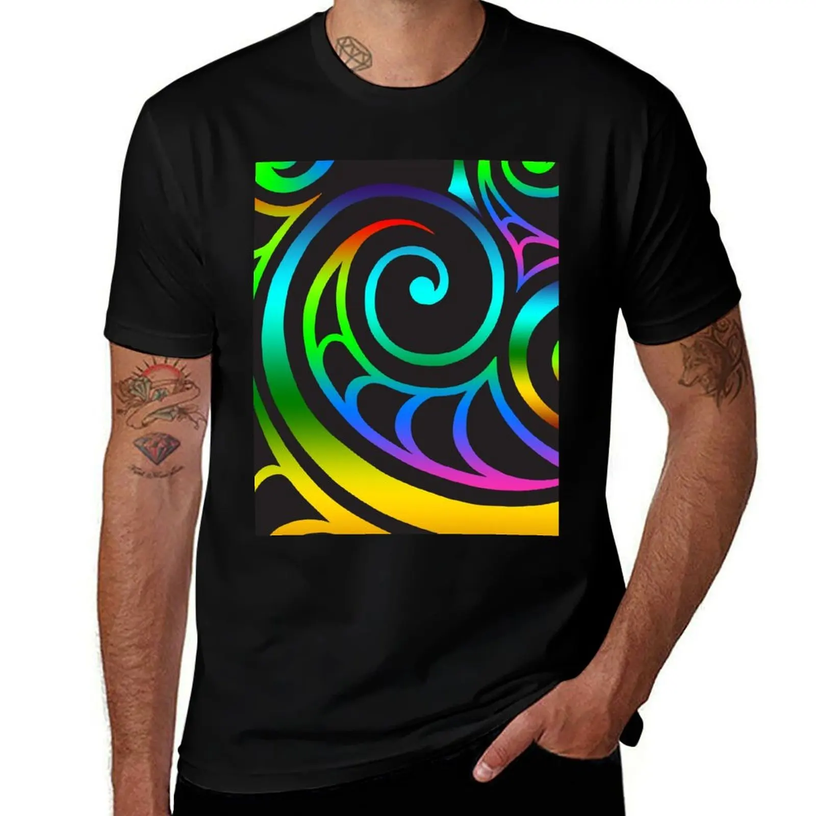 

Colorful Māori Koru - new zealand kiwi T-Shirt Sport Basic Moisture Wicking Tee