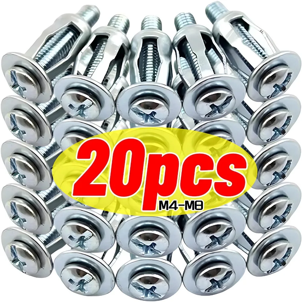 M4 M5 M6 Petal Nut Fixing Fastener Auto License Plate Secure Bolt Expansion Rivet Metal Iron Hardware Car Motorcycle Fix Spares