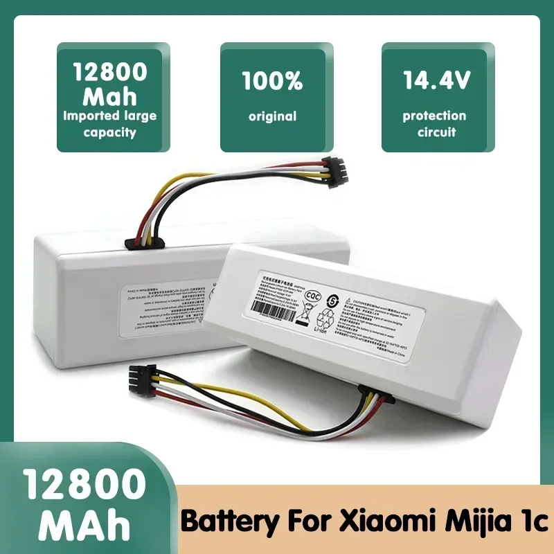 Original 14.4V 12800mAh Robot Vacuum Cleaner 1C Battery for Xiaomi Mijia 1C STYTJ01ZHM Robot Vacuum Mop Cleaner